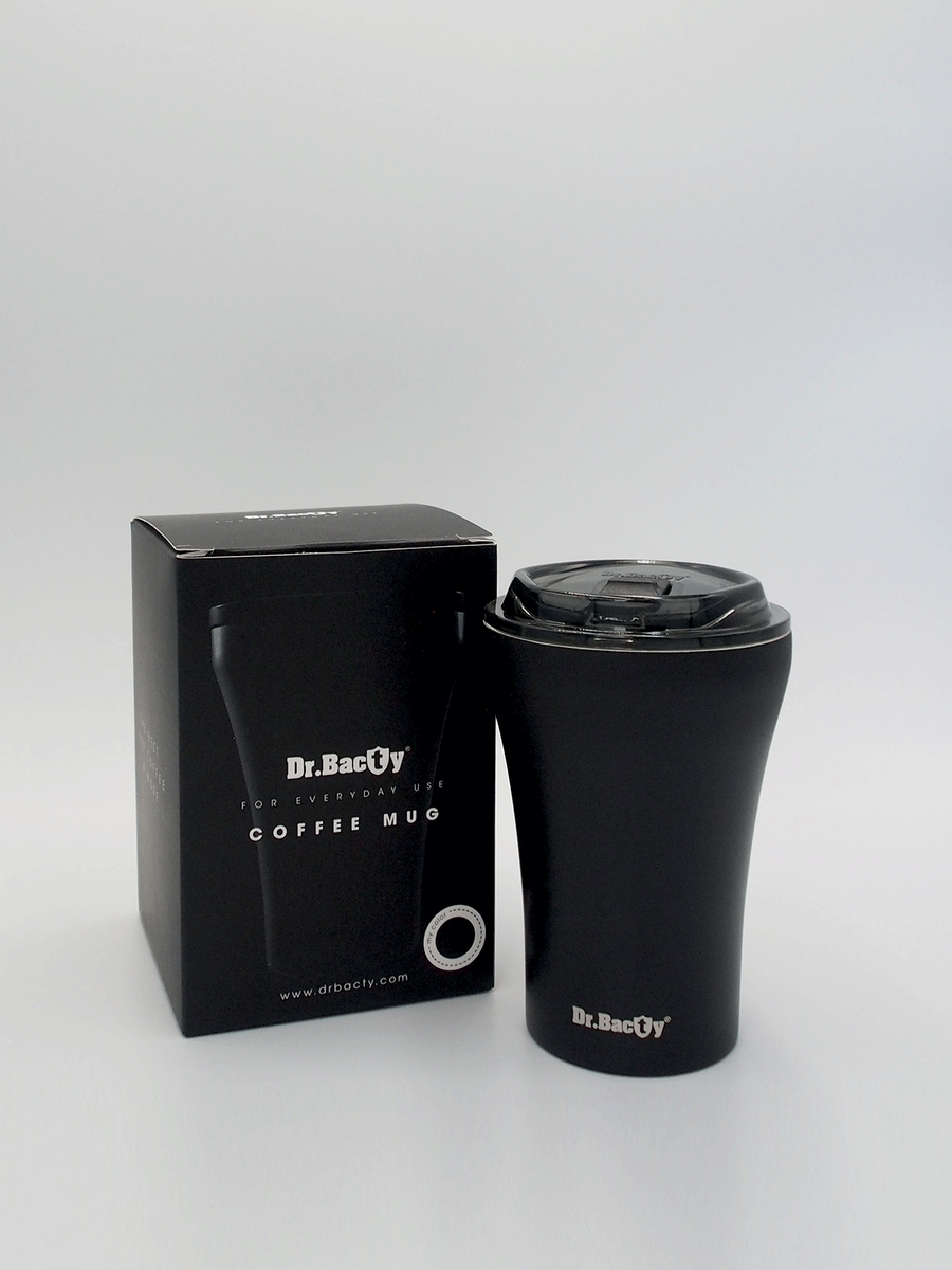 Kubek termiczny do kawy z powłoką ceramiczną Dr.Bacty Apollo 227 ml - czarny