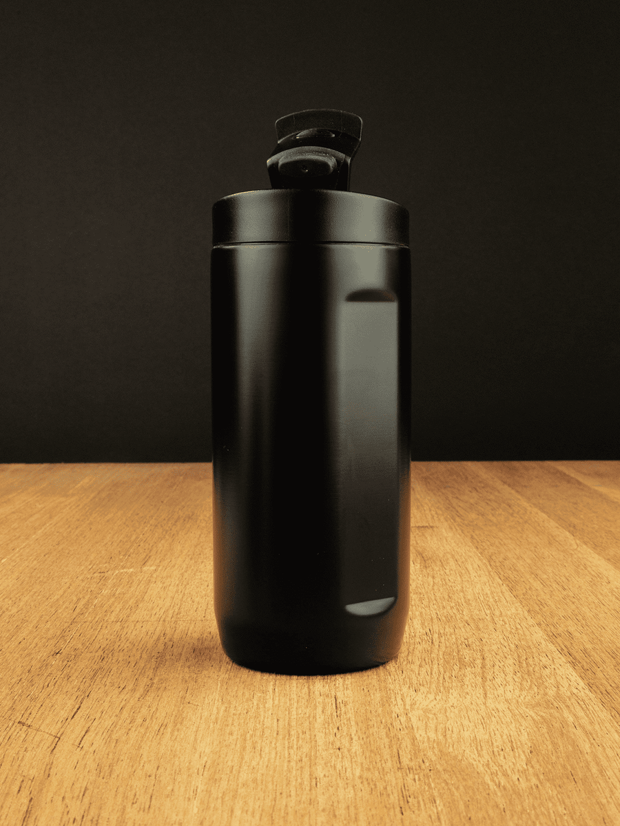 Kubek termiczny na kawę 2w1 Dr.Bacty Notus 360 ml - czarny - powystawowy