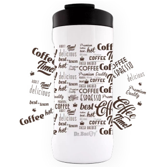 Coffee thermal mug Dr. Bacty Notus for Coffee Time - white