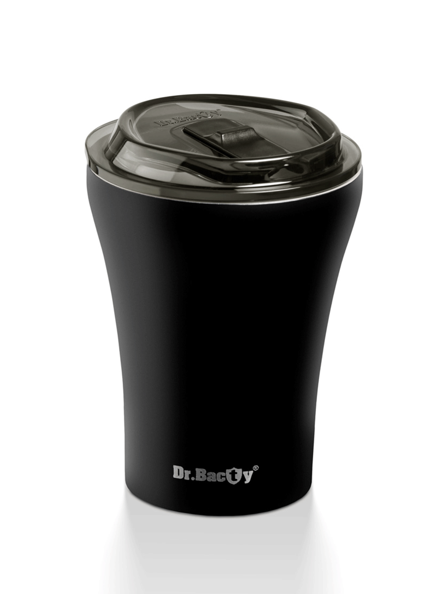 Kubek termiczny do kawy z powłoką ceramiczną Dr.Bacty Apollo 227 ml - czarny - powystawowy