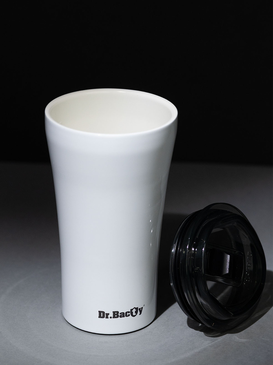 Kubek termiczny na kawę Dr.Bacty Apollo 2.0 - 360  ml - Glossy White - powystawowy