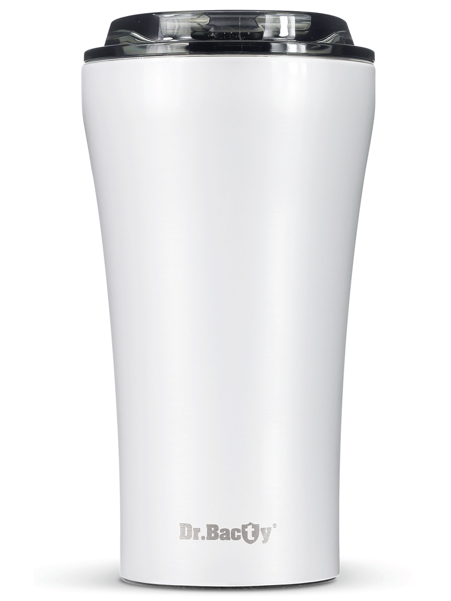Thermal Coffee Mug Dr.Bacty Apollo 2.0 360 ml "Jeżówka purpurowa" – White