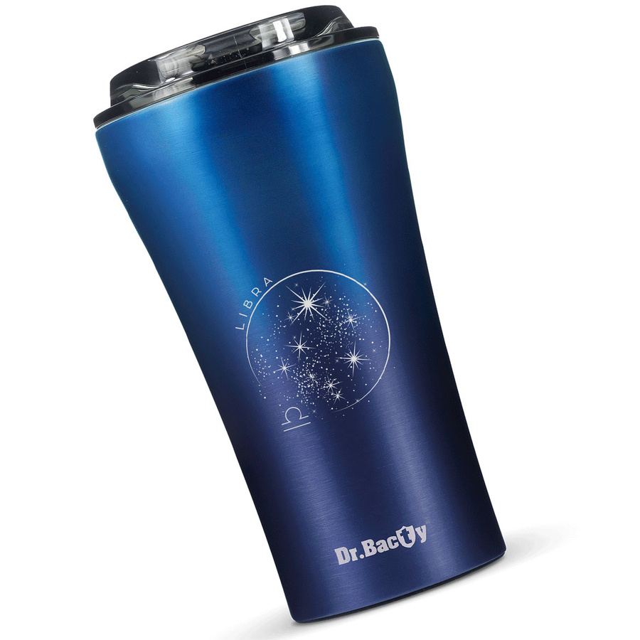 Kubek termiczny na kawę Dr.Bacty Apollo 2.0 - "Waga" - 360 ml - Monaco Blue