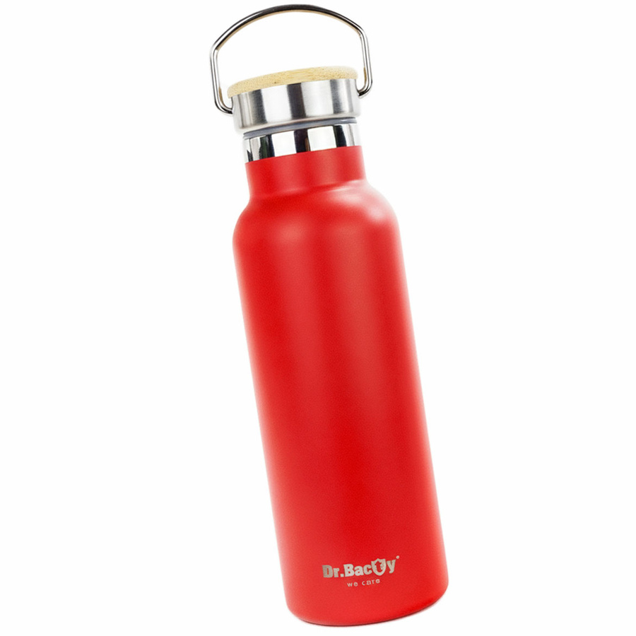 Steel thermal bottle Dr. Bacty Iris - red