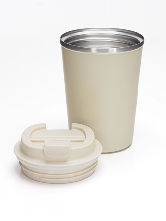 Kubek ekologiczny Dr.Bacty Terra RCS 300 ml – Szczelny, matowy, stal RCS - Piaskowy Beż