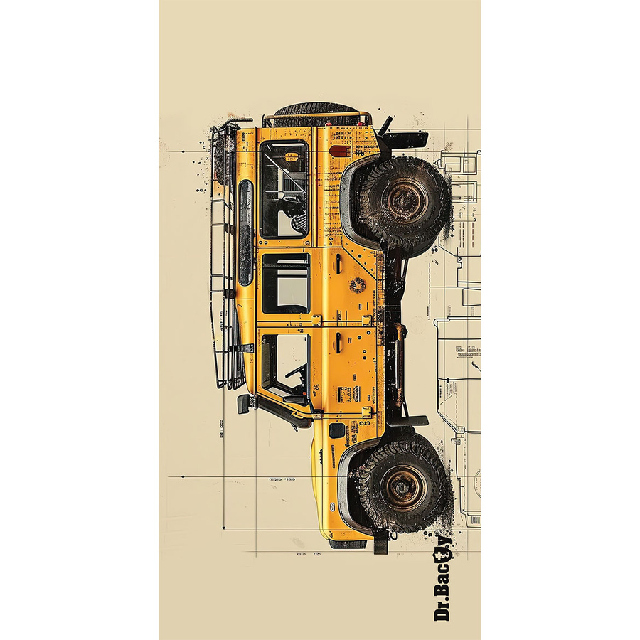 Ręcznik szybkoschnący dwustronny Dr.Bacty XL 70x140 – Rover Safari
