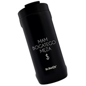 Kubek termiczny 2w1 Dr.Bacty Notus 360 ml - Żona bogatego męża - czarny