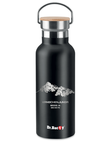 Dr.Bacty Iris stainless steel thermal bottle - black - Daulagiri