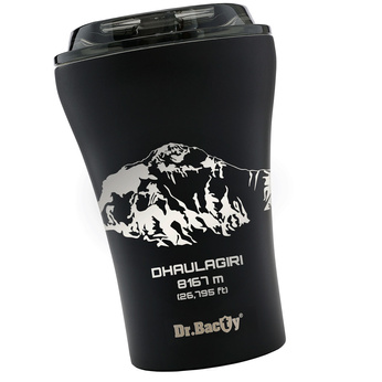 Coffee thermal mug with ceramic coating Dr.Bacty Apollo 227 ml - Dhaulagiri - black