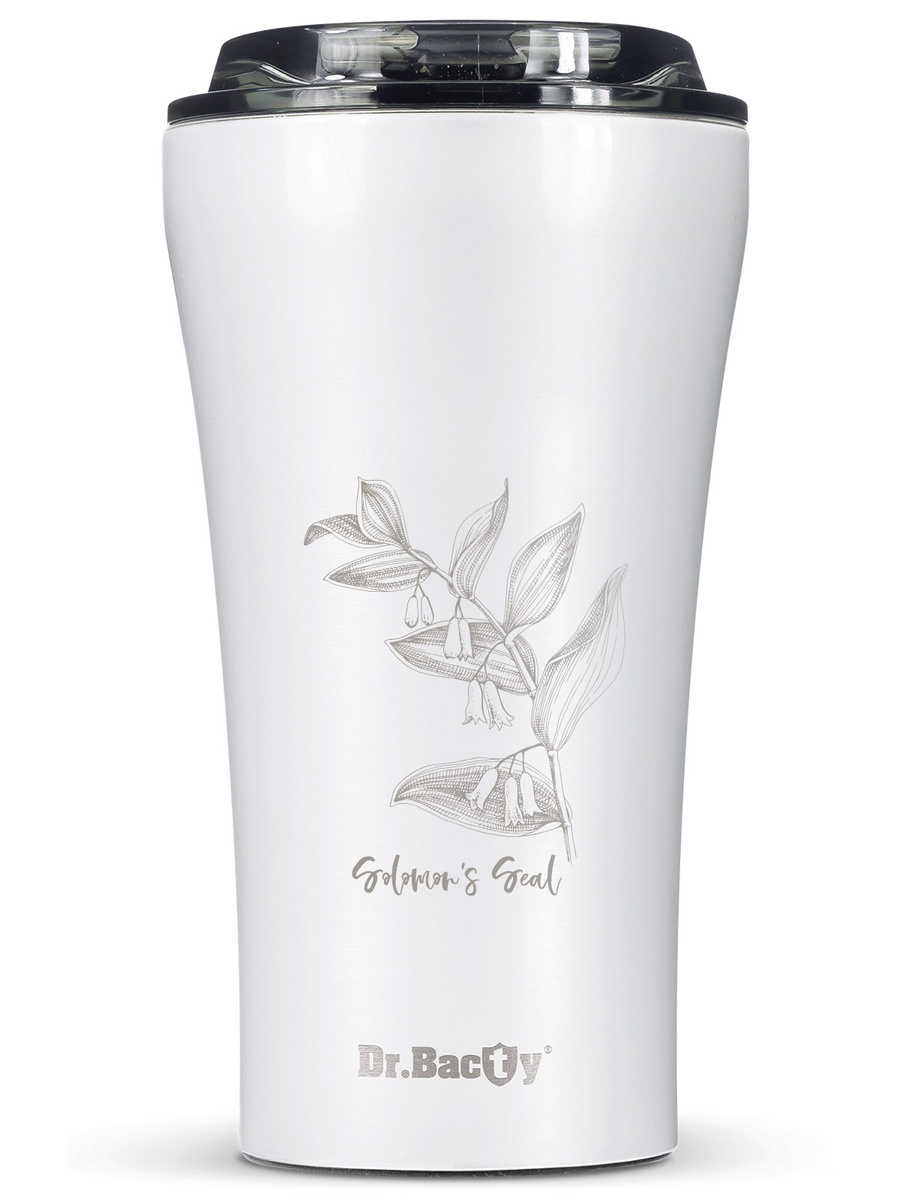 Thermal Coffee Mug Dr.Bacty Apollo 2.0 360 ml "Kokoryczka" – White