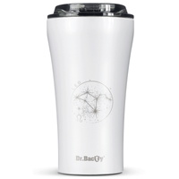 Kubek termiczny na kawę Dr.Bacty Apollo 2.0 - "Lew" - 360  ml - Glossy White