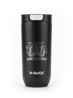 Kubek termiczny Dr.Bacty Atlas 540 ml - Najlepszy tata – Czarny