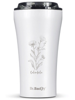 Kubek termiczny na kawę Dr.Bacty Apollo 2.0 360 ml "Calendula" - White
