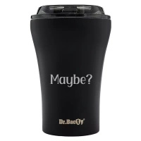 Kubek do kawy, wielorazowy Dr.Bacty Apollo  227 ml - Maybe - czarny
