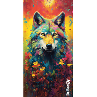 Ręcznik szybkoschnący dwustronny Dr.Bacty  XL 70x140 – Wolf