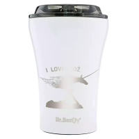 Kubek do kawy wielorazowy Dr.Bacty Apollo  227 ml - Łódź - biały