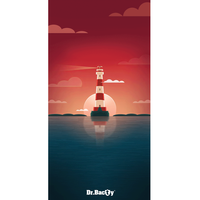 Ręcznik szybkoschnący dwustronny Dr.Bacty  XL 70x140 – Lighthouse