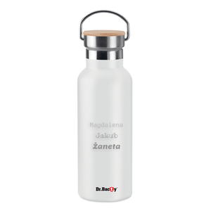 Butelka termiczna Dr.Bacty Iris 500 ml - biała- personalizowana grawerem