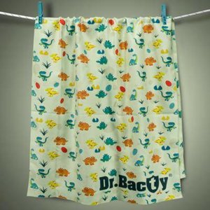 Ręcznik szybkoschnący dziecięcy dwustronny Dr.Bacty - Dinozaury - L 60x130