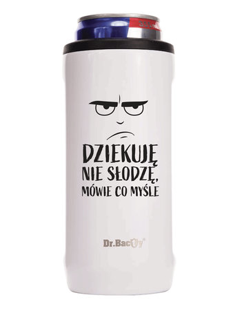 Kubek na napoje Dr.Bacty Notus 360 ml - Dziękuje, nie słodzę - biały