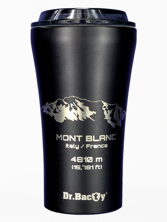 Kubek termiczny na kawę Dr.Bacty Apollo 2.0 - 360 ml - Mont Blanc - Black Matt