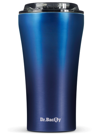 Kubek termiczny na kawę Dr.Bacty Apollo 2.0 - "Bliźnięta" - 360 ml - Monaco Blue