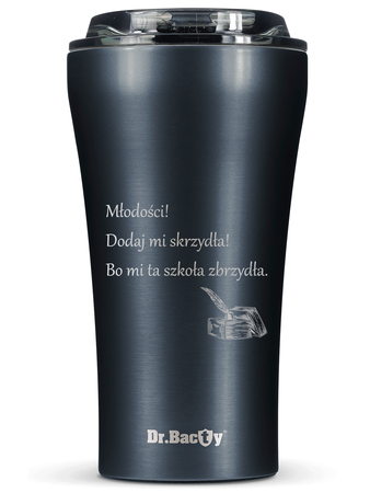 Kubek termiczny na kawę Dr.Bacty Apollo 2.0 - Oda do młodości - 360 ml - Gunmetal