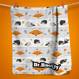 Ręcznik szybkoschnący szary dla dziecka dwustronny Dr.Bacty - Lis i Jeż - XL 70x140